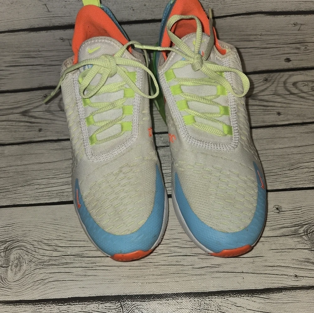 Nike Air Max 270 Blue Gaze Barely Volt CJ9940-400 Youth Size 6.5